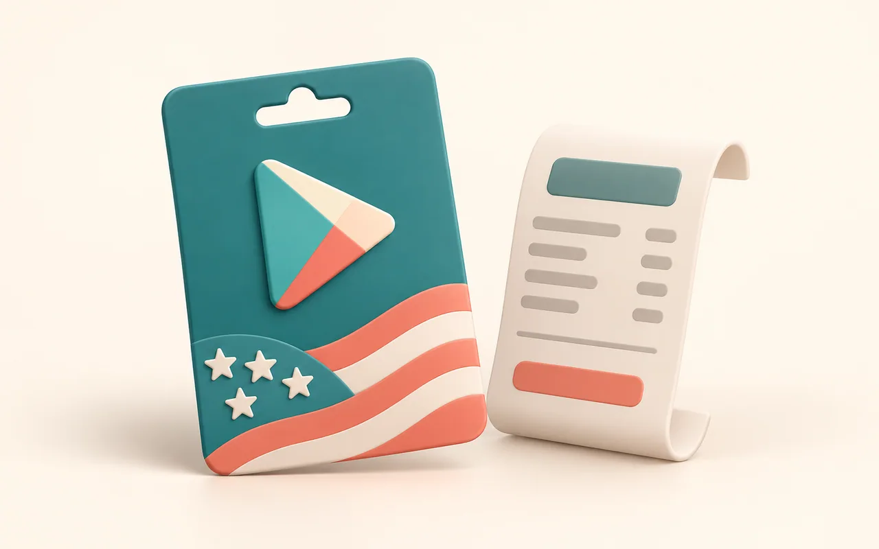 خرید گیفت‌کارت Google Play (انتخاب کشور)