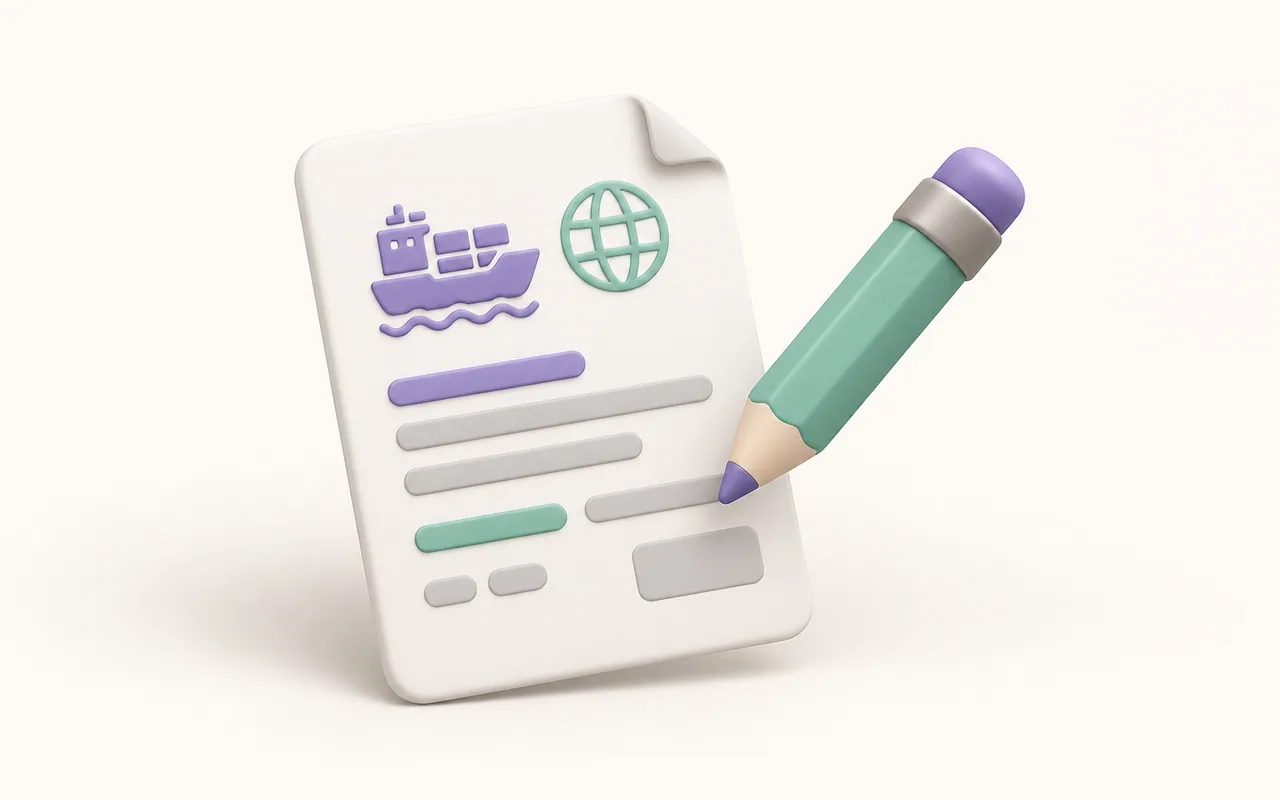 ویرایش ثبت سفارش واردات