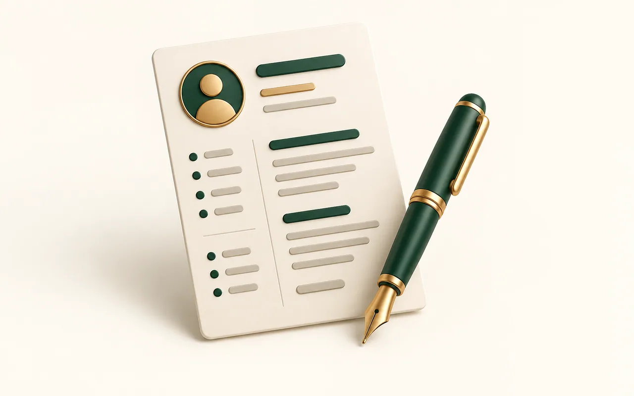 طراحی رزومه مدیریتی